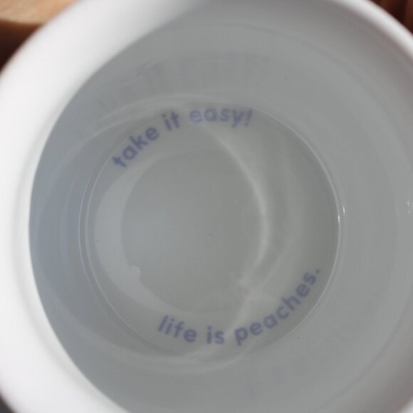 Momiji Doll Mug Pale Pink "Take It Easy, Life is Peaches" - Picture 8 of 8